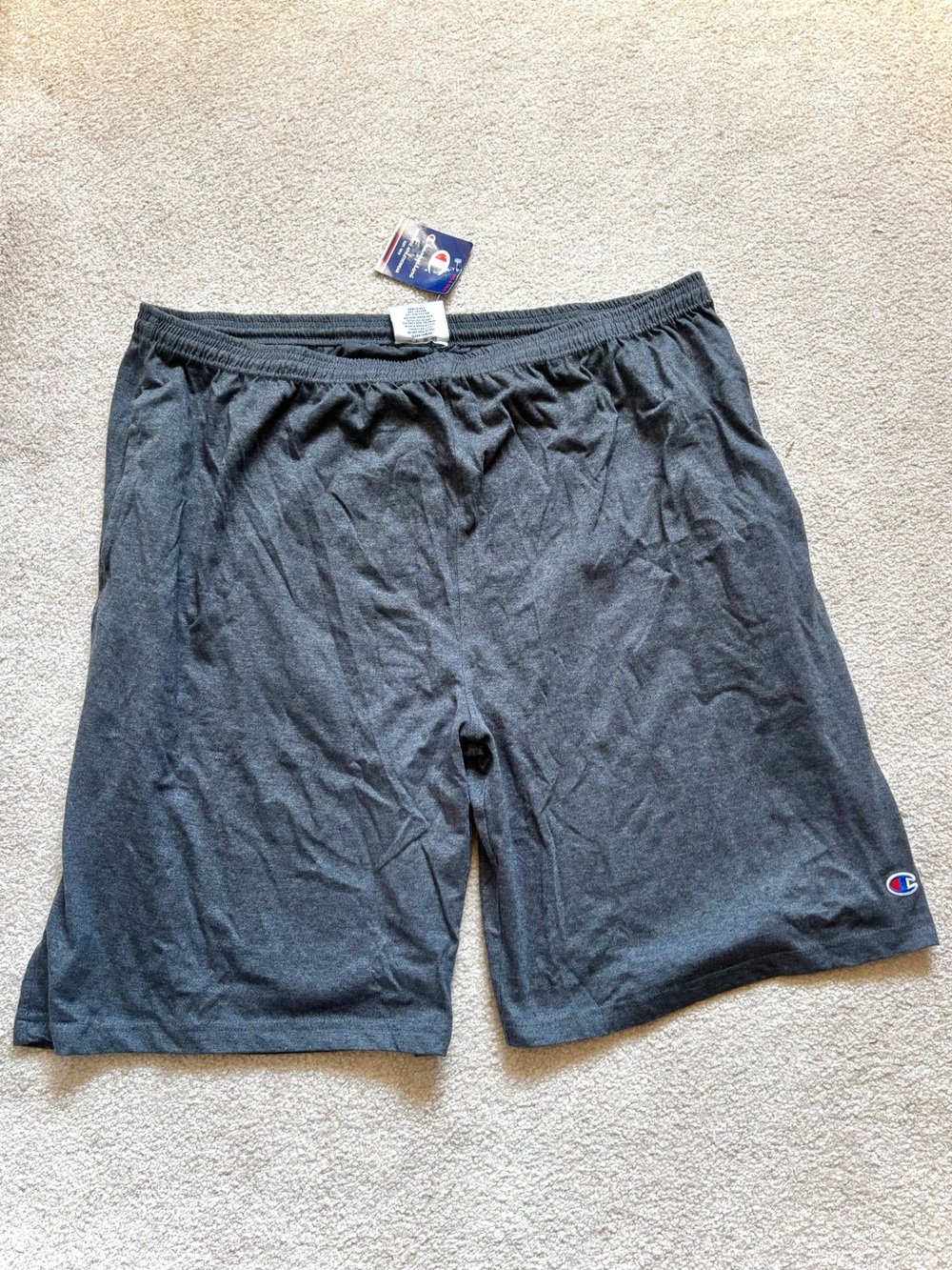 Champion Grey Jersey Knit Athletic Shorts Elastic Waist Lounge  Men’s 2XL NWT